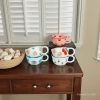 Cute and fresh hand-molded coffee cups and plates, girlish mugs, afternoon tea ceramic cups, hand-painted cups with high appearance standards Specification image
